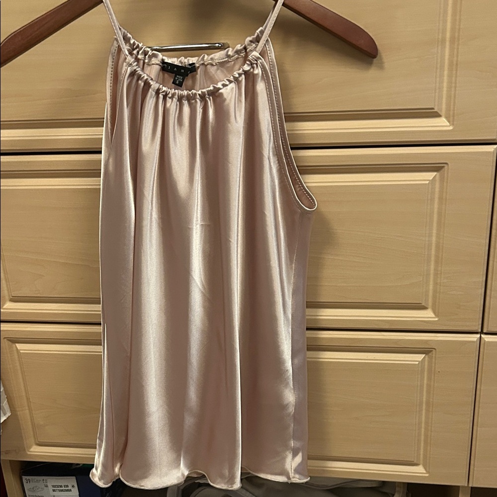 Tiana B. Satin Spaghetti Strap Cami in Blush